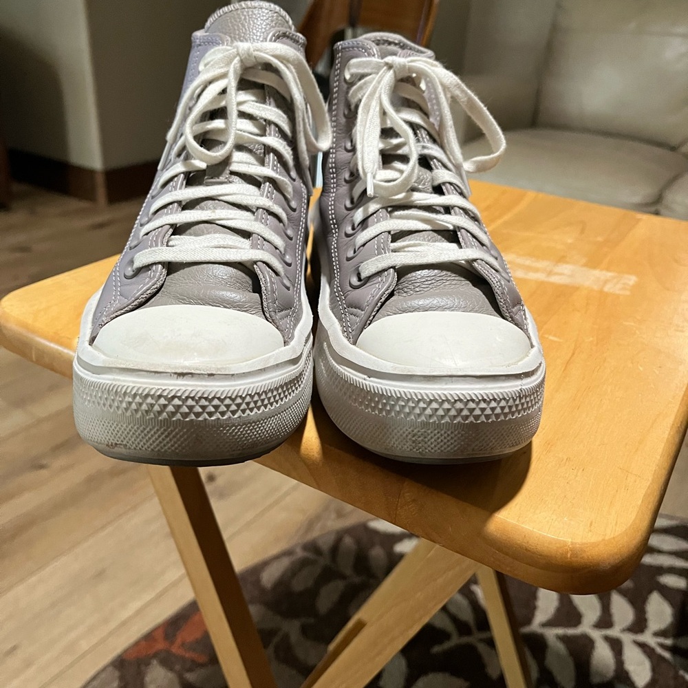 Converse Beige and White Sneakers